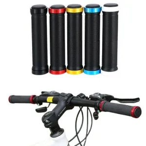 1 Pair Bicycle Handlebar Grips Aluminum Alloy Lock Ring MTB Handle Bars Grips Mountain Road Bike Grips Cycling Accessories