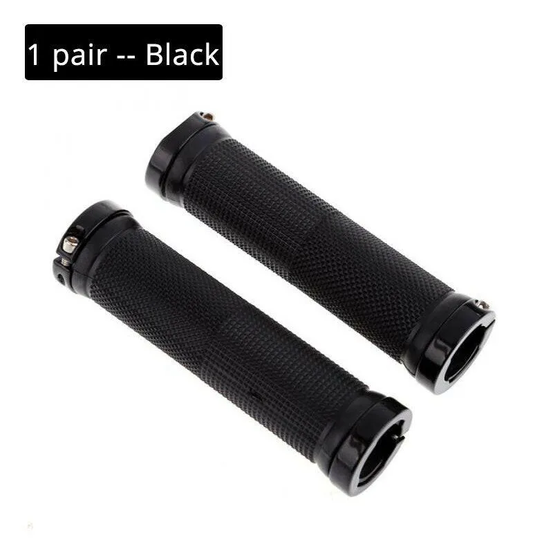 1 Pair Bicycle Handlebar Grips Aluminum Alloy Lock Ring MTB Handle Bars Grips Mountain Road Bike Grips Cycling Accessories