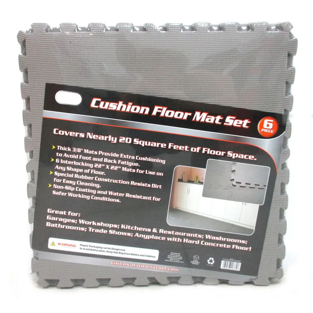 100 SQ FT EVA Foam Floor Mat Set Interlocking Puzzle Large Tile Gym  Custom Gray