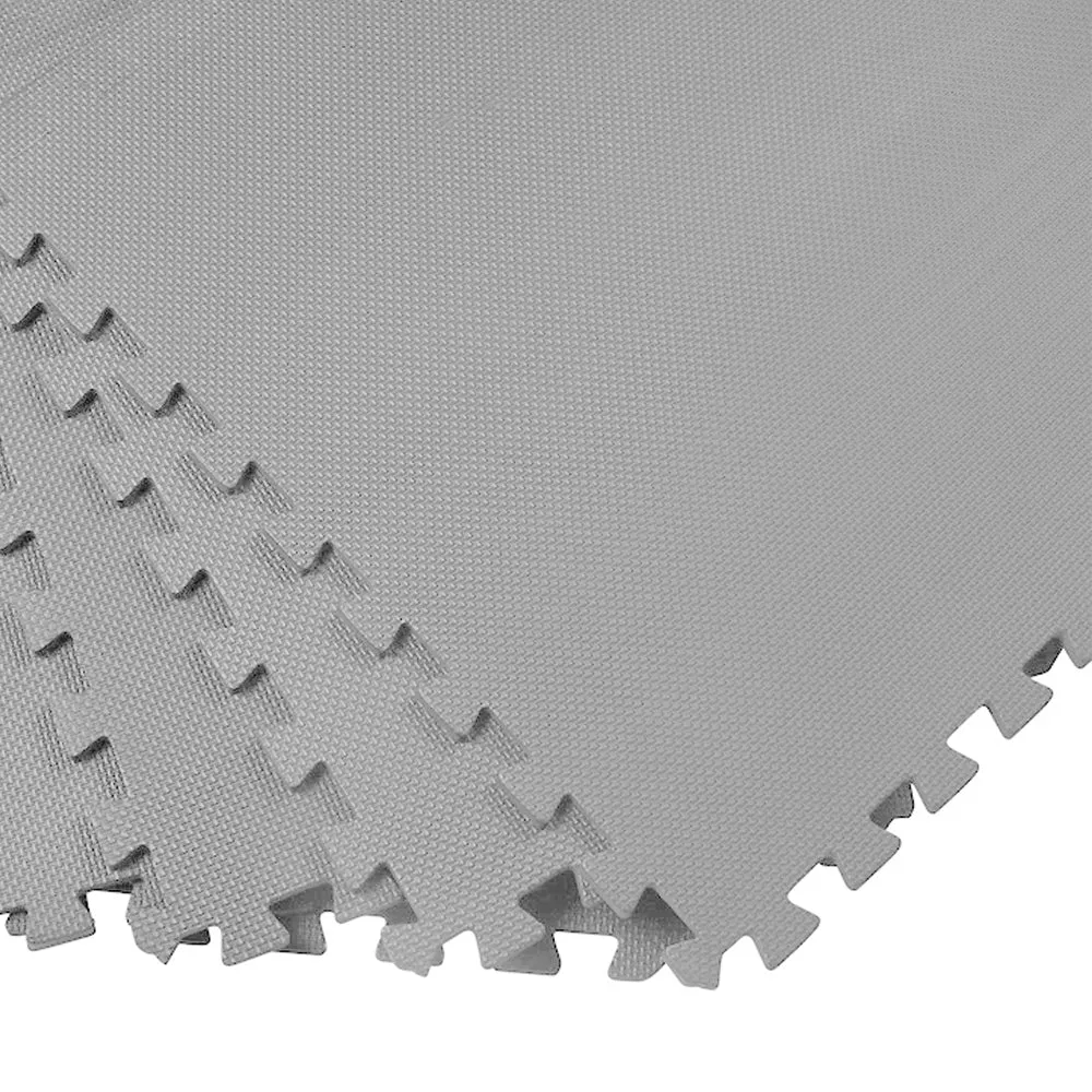 100 SQ FT EVA Foam Floor Mat Set Interlocking Puzzle Large Tile Gym  Custom Gray