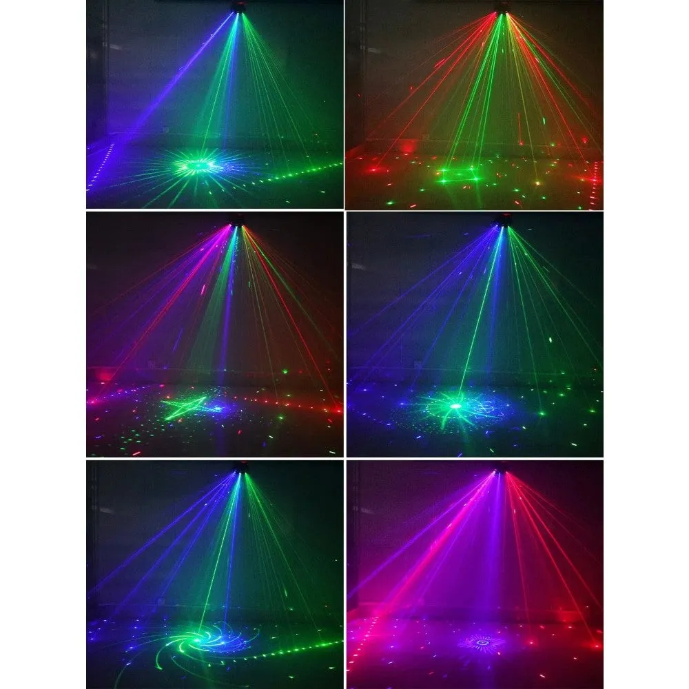 15 Eye Rgb Disco Dj Beam Laser Light Projector Dmx Remote Strobe Stage Lighting Effect Xmas Party Holiday Halloween Lights