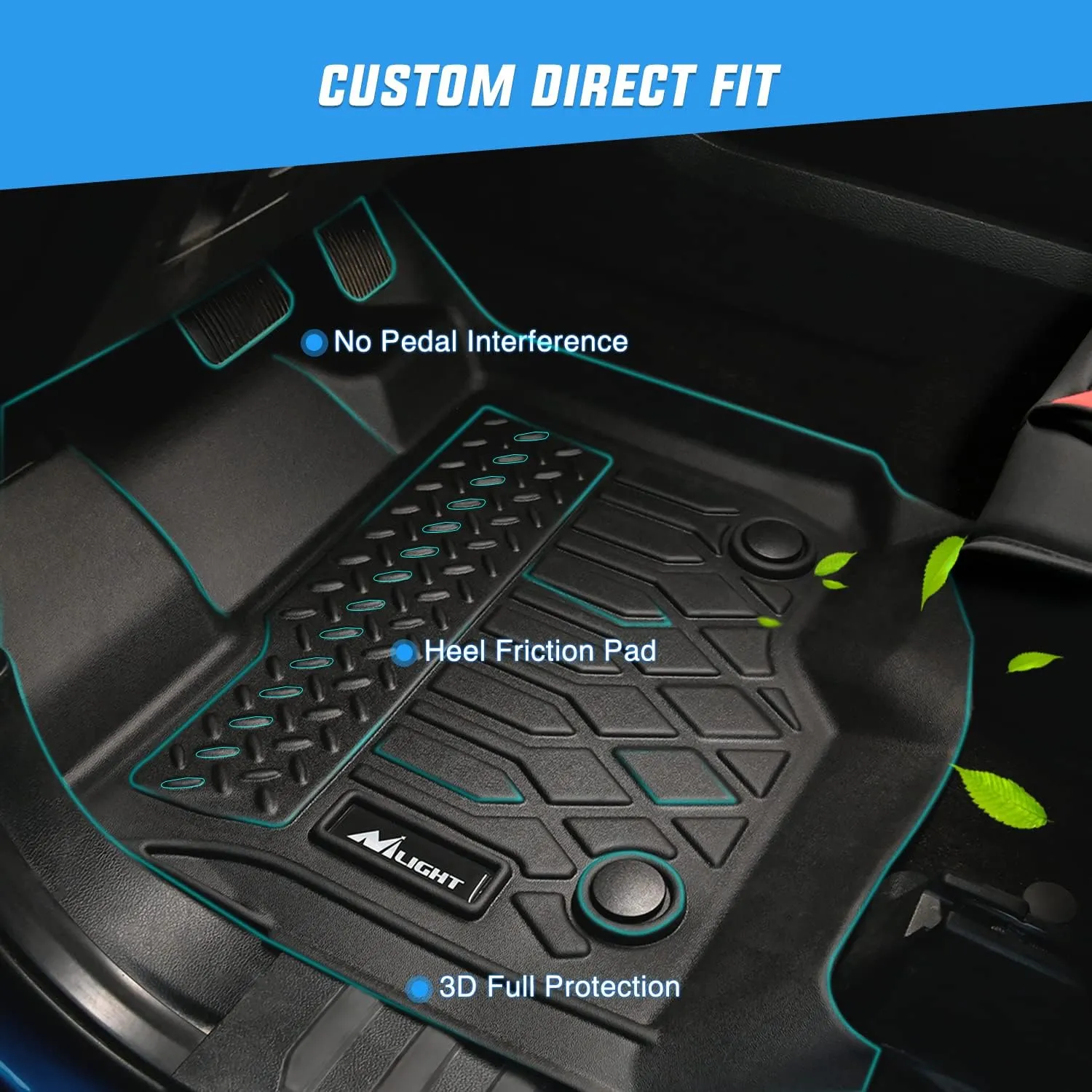 2020-2025 Ford Explorer 6 Seats TPE Floor Mats