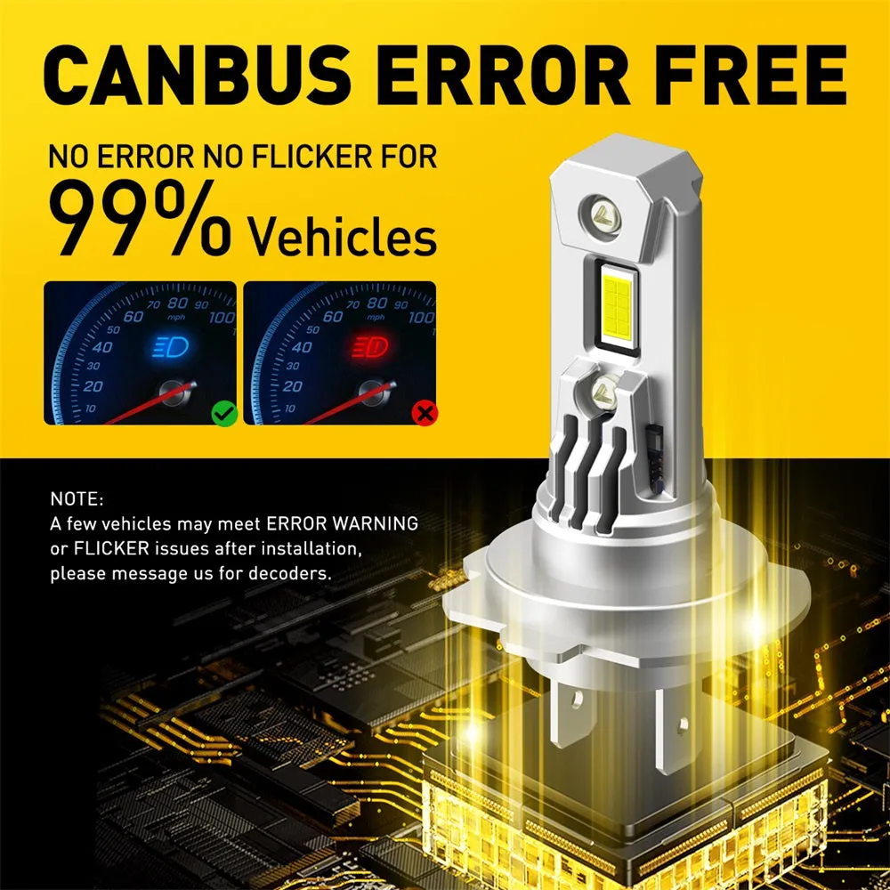 2023 Upgraded AUXITO H7 LED Bulb 400% Brighter 6500K White