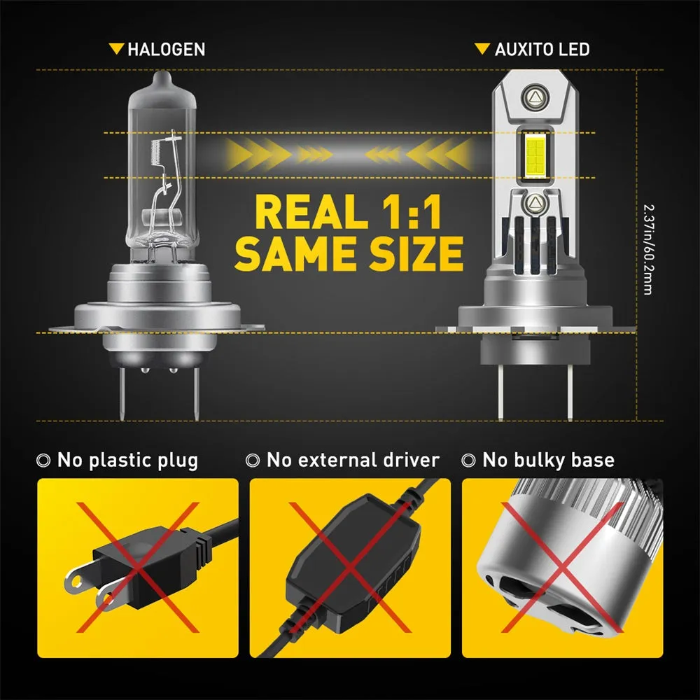 2023 Upgraded AUXITO H7 LED Bulb 400% Brighter 6500K White