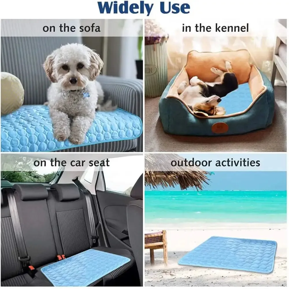 3 Layers Ice Silk Cooling Sleeping Mat for Small, Medium, and Large Dogs