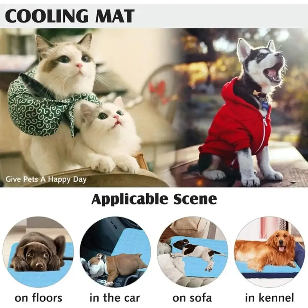 3 Layers Ice Silk Cooling Sleeping Mat for Small, Medium, and Large Dogs