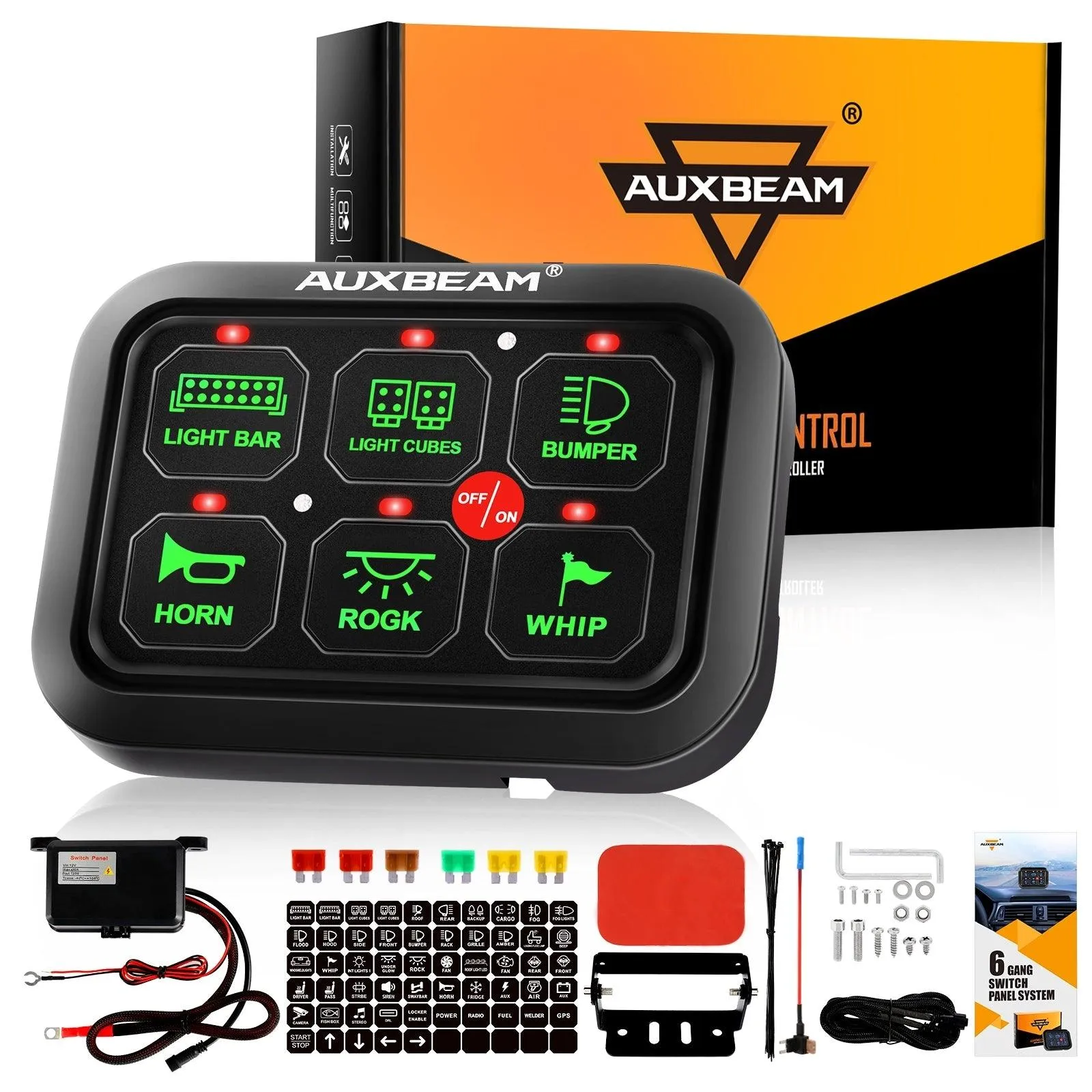 6/8 Gang LED Switch Panel, Off Road Light Controller