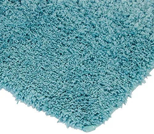 Amazon Brand - Solimo Premium Anti-Slip Microfibre Bathmat - 80cm x 50cm, Dusty Turquoise