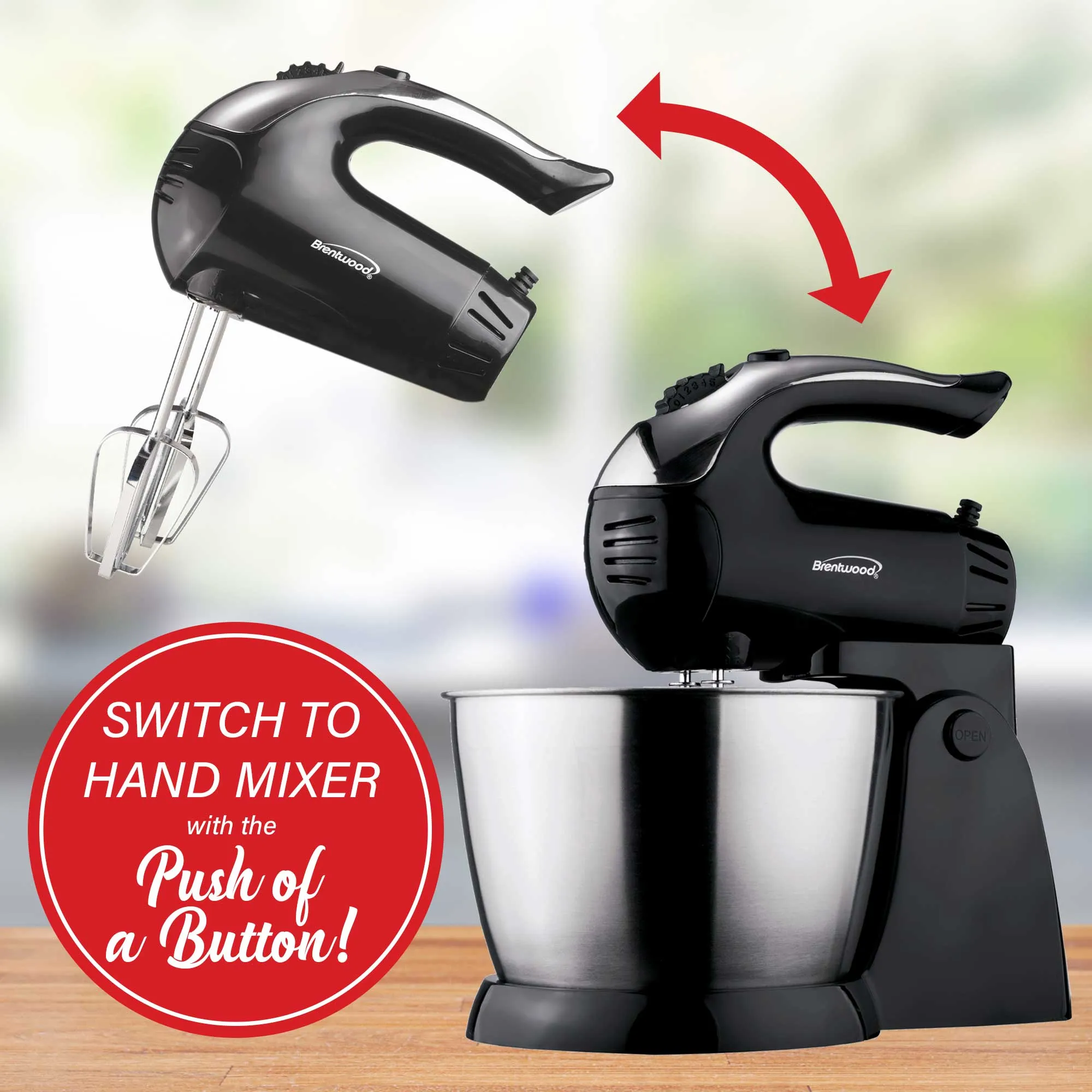 Brentwood SM-1153 5-Speed   Turbo Stand Mixer, Black