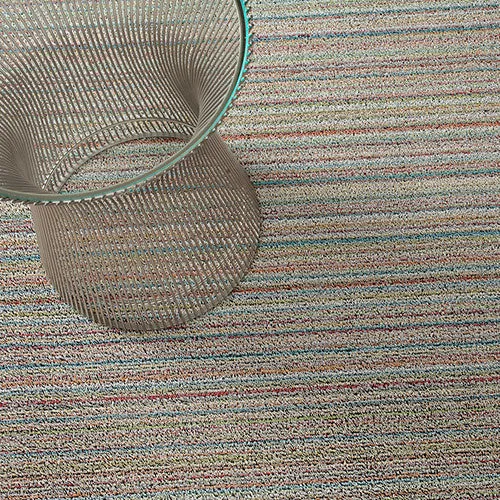 Chilewich Skinny Stripe shag floor mats
