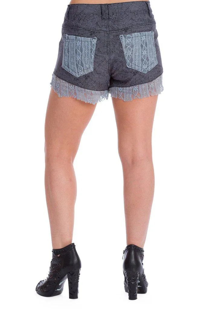 Creepy Spider Web Shorts