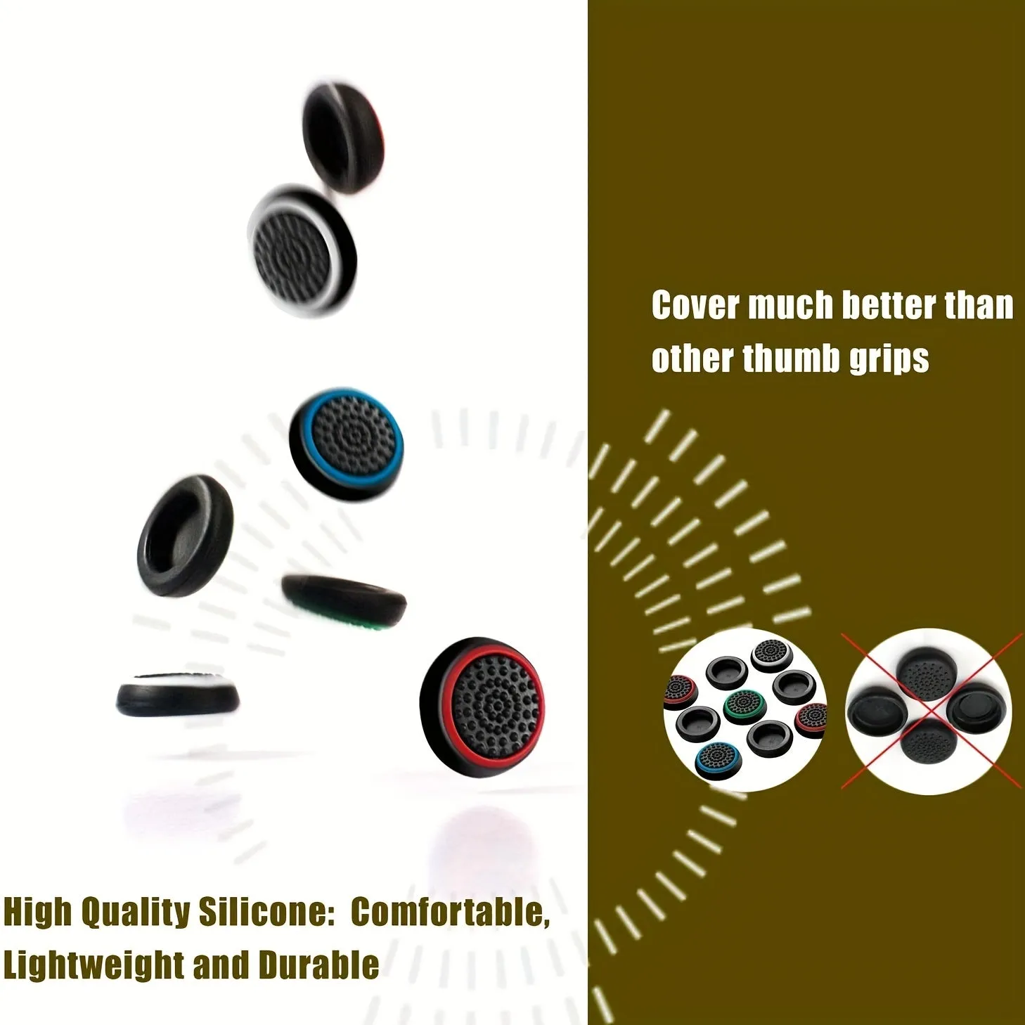 Enhance Your Gaming Experience Replacement Silicone Analog Controller Joystick Grips