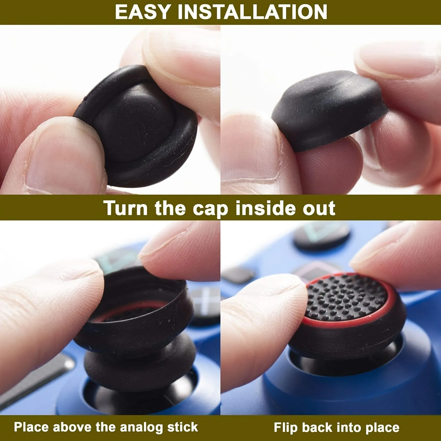 Enhance Your Gaming Experience Replacement Silicone Analog Controller Joystick Grips