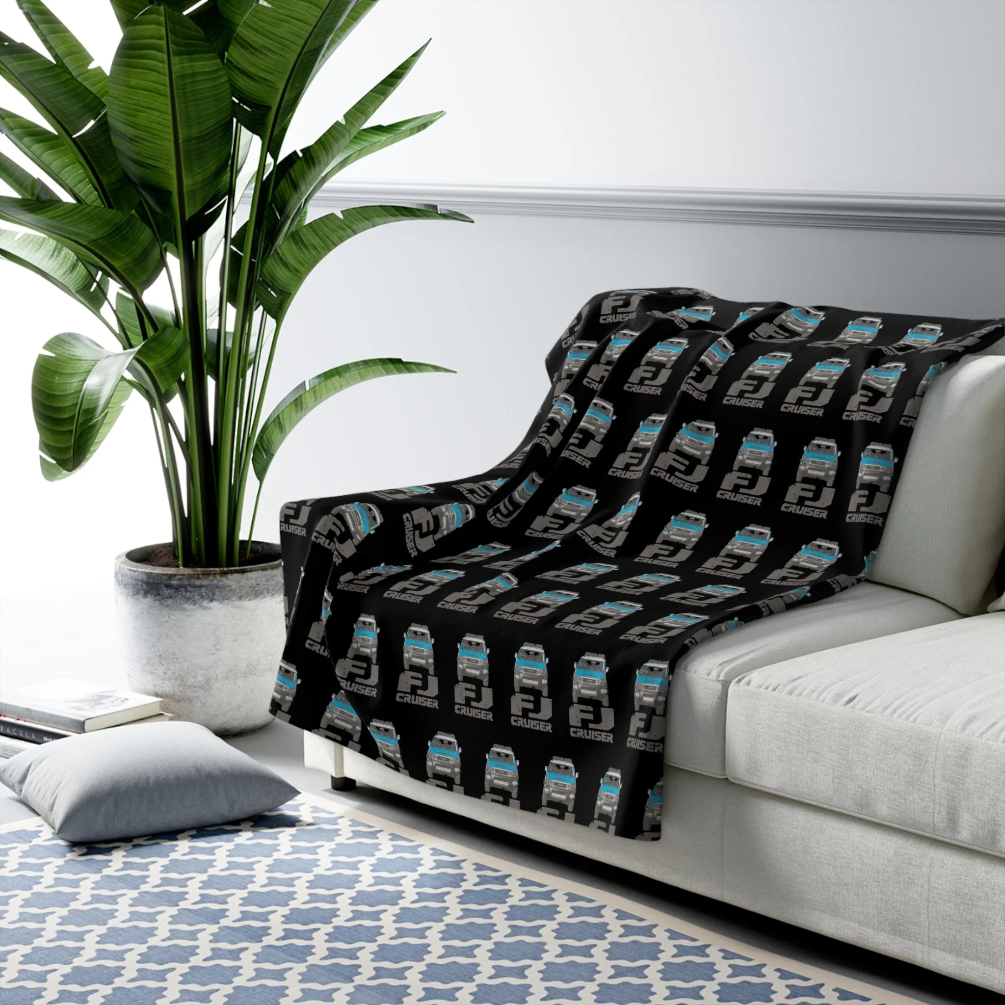 FJ Cruiser Sherpa Fleece Camping Blanket FJ Cruiser Gift - Reefmonkey