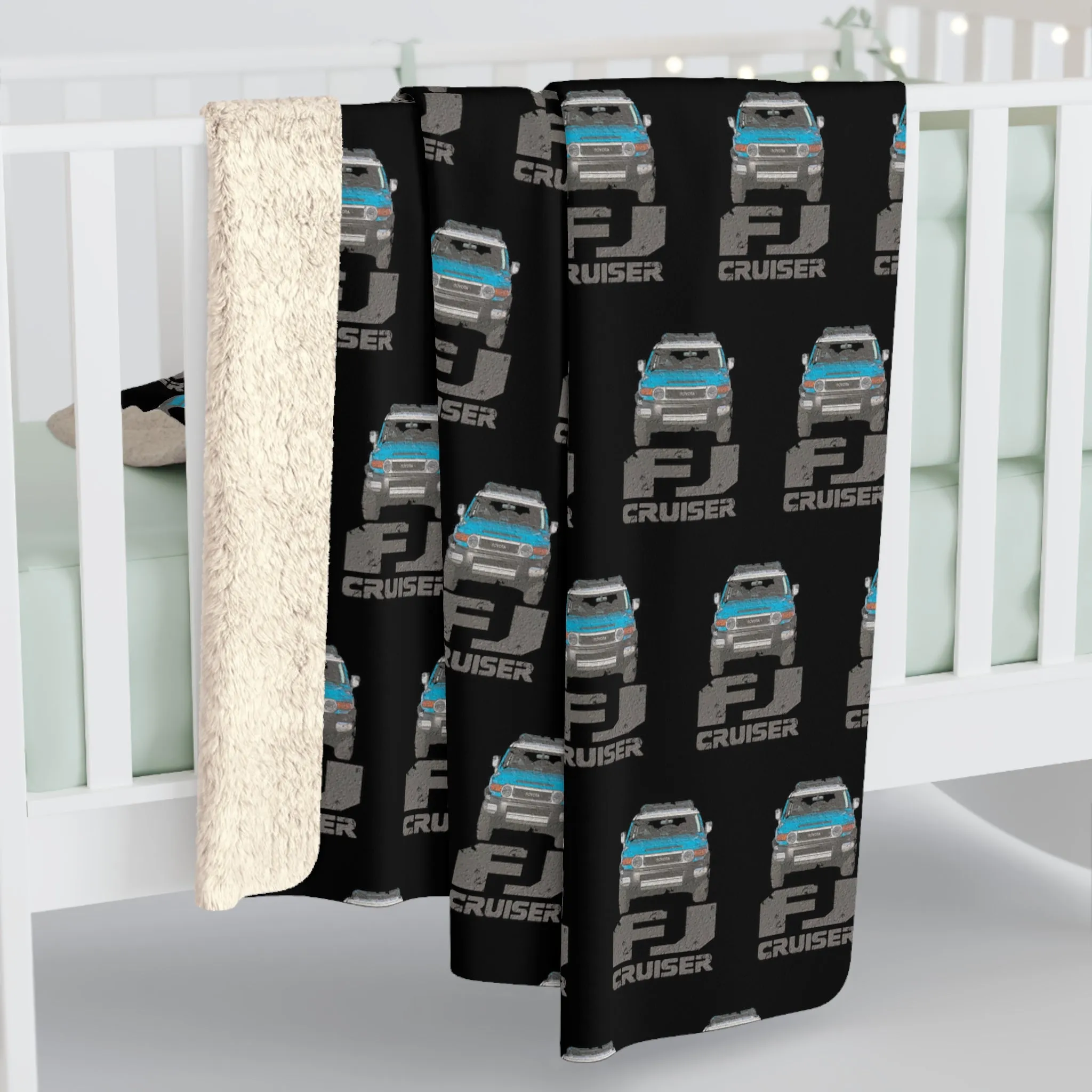 FJ Cruiser Sherpa Fleece Camping Blanket FJ Cruiser Gift - Reefmonkey