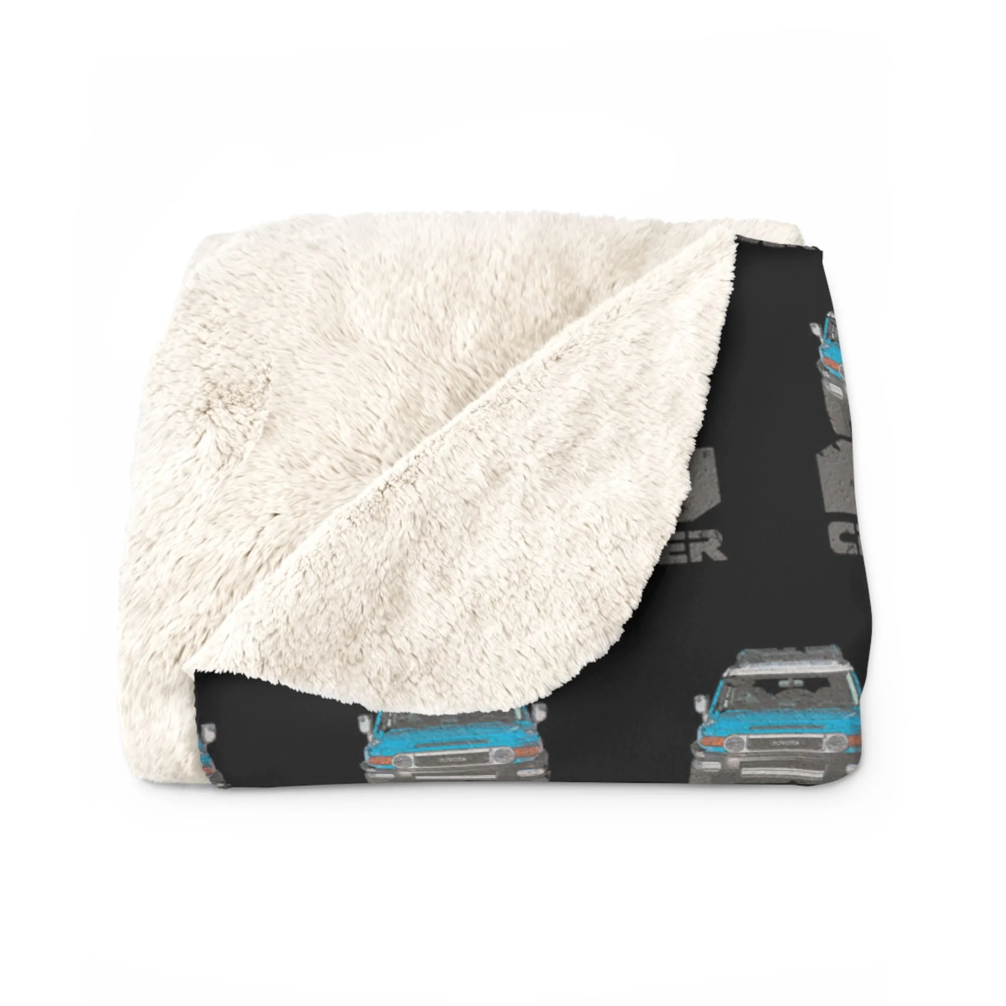 FJ Cruiser Sherpa Fleece Camping Blanket FJ Cruiser Gift - Reefmonkey