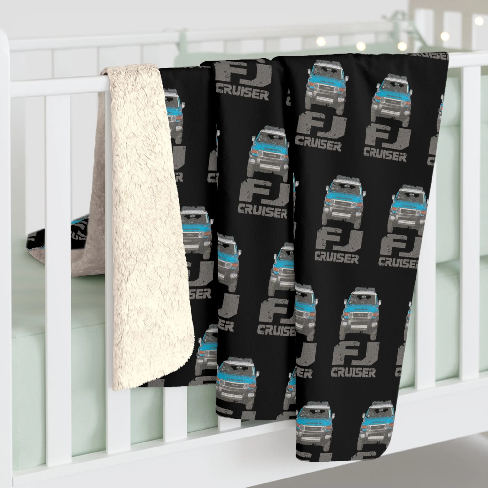 FJ Cruiser Sherpa Fleece Camping Blanket FJ Cruiser Gift - Reefmonkey