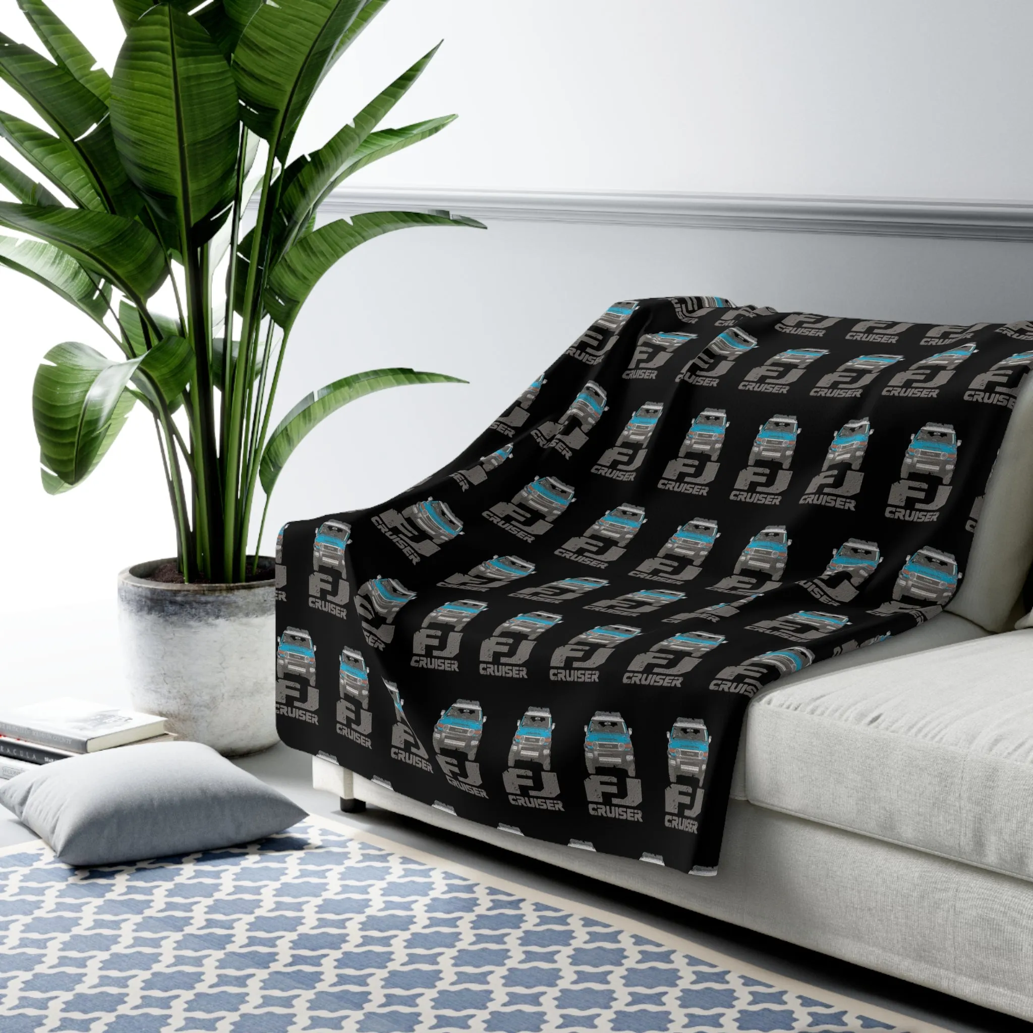 FJ Cruiser Sherpa Fleece Camping Blanket FJ Cruiser Gift - Reefmonkey