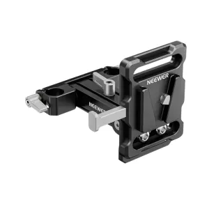Foldable v Mount Battery Plate with 15mm Rod Clamp 180 Tilt Quick Release