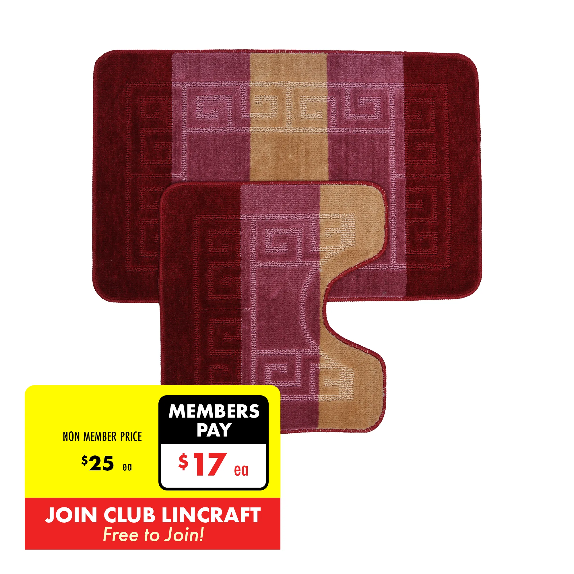 Formr Meander 2-Piece Bath Mat Set