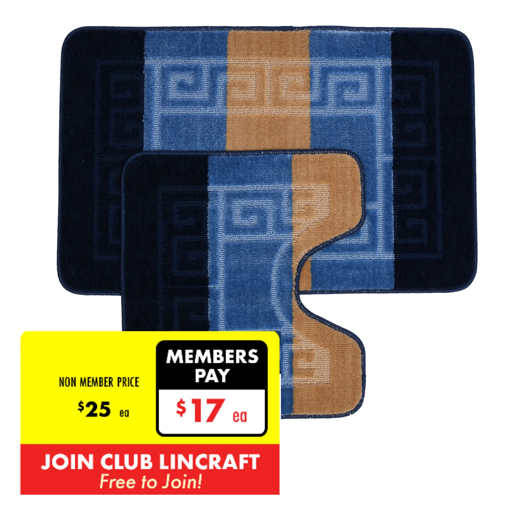 Formr Meander 2-Piece Bath Mat Set