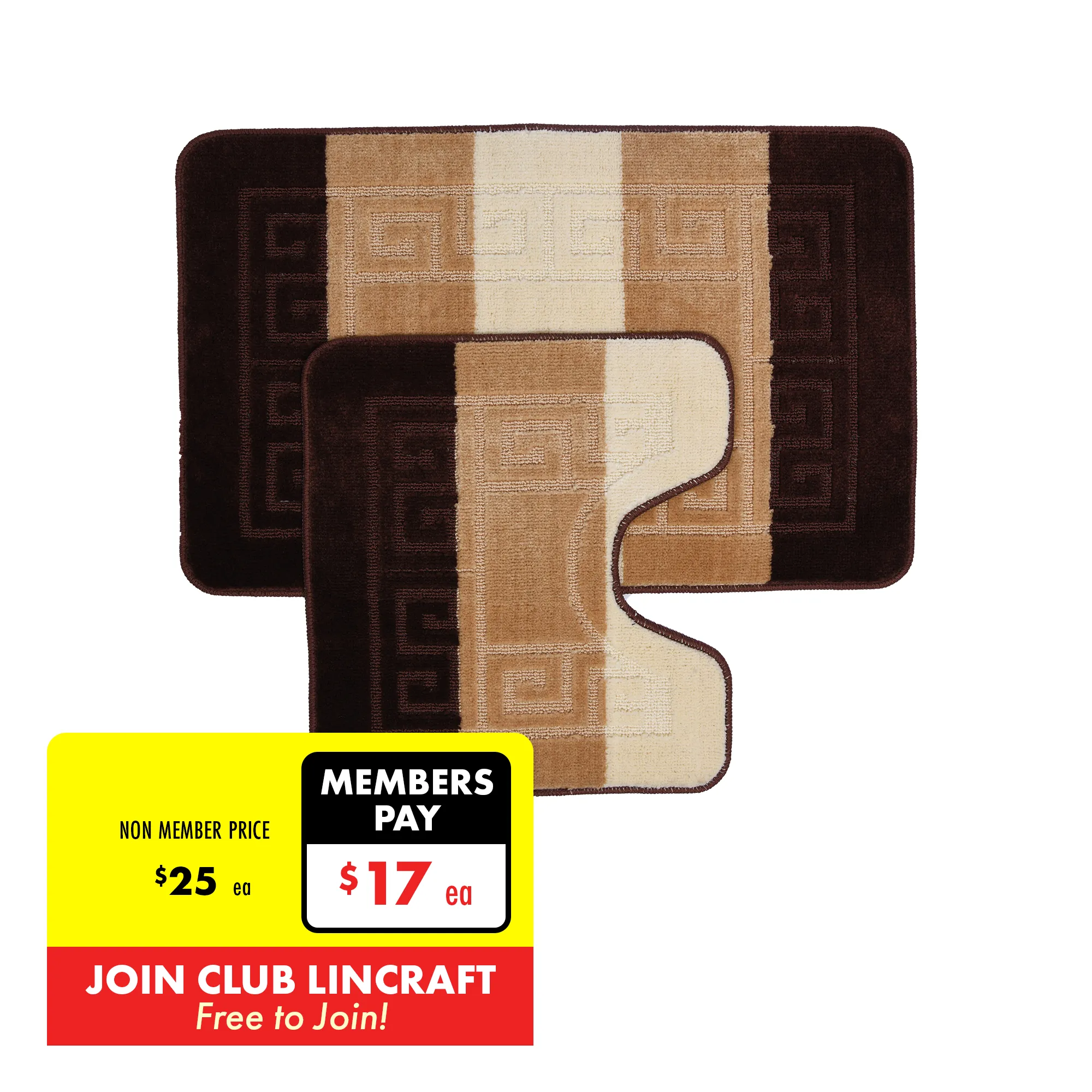 Formr Meander 2-Piece Bath Mat Set