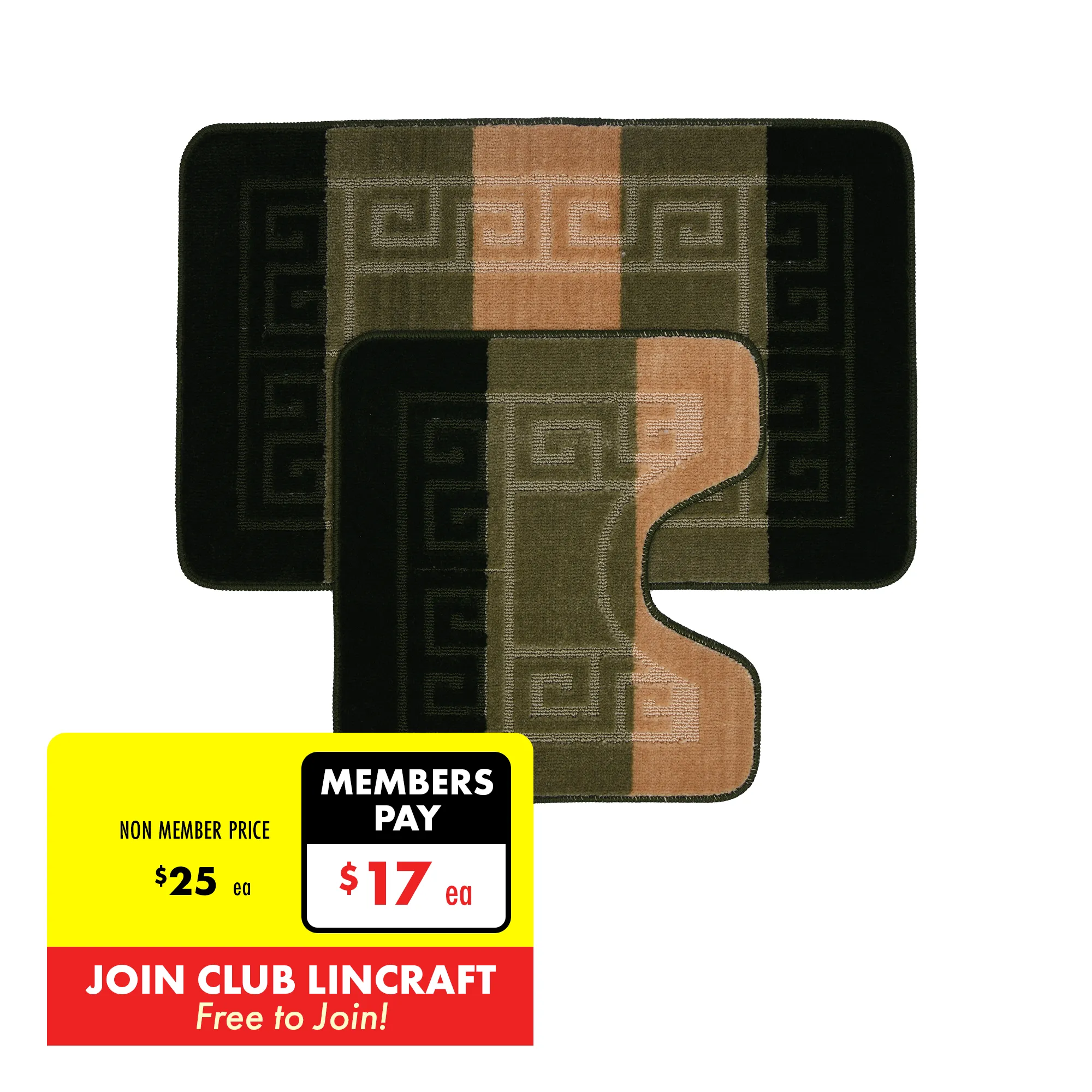 Formr Meander 2-Piece Bath Mat Set