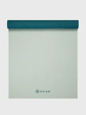 Gaiam Deep Reversible 2 Colour Yoga Mat 4mm - Jade/Icicle