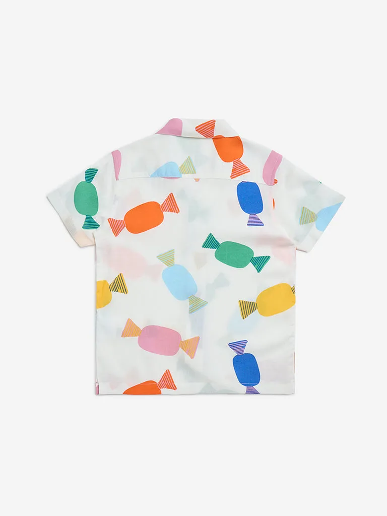 HOP Kids Off-White Candy-Printed Shirt