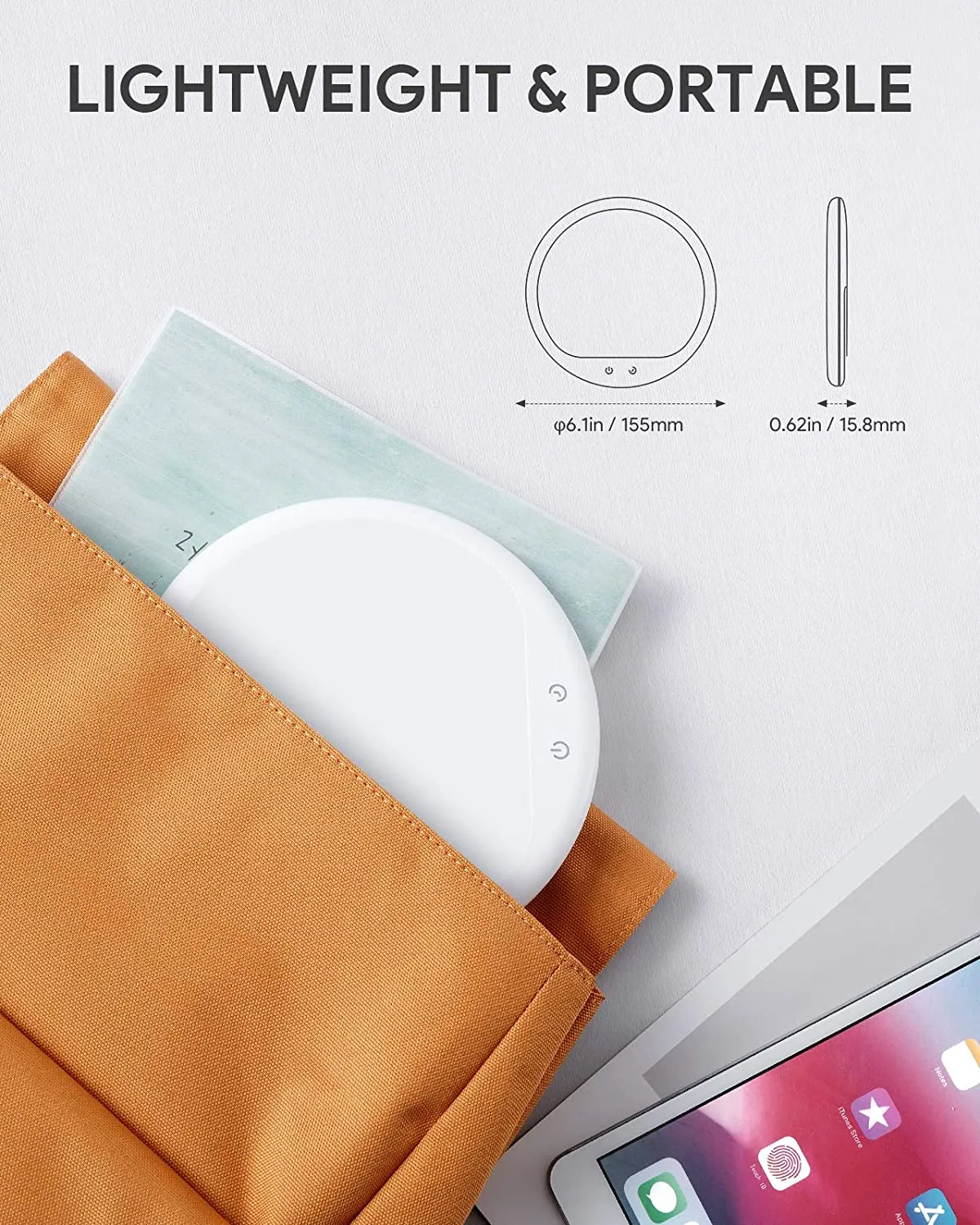Light Therapy Lamp, UV-Free 10000 Lux LED Therapy Light