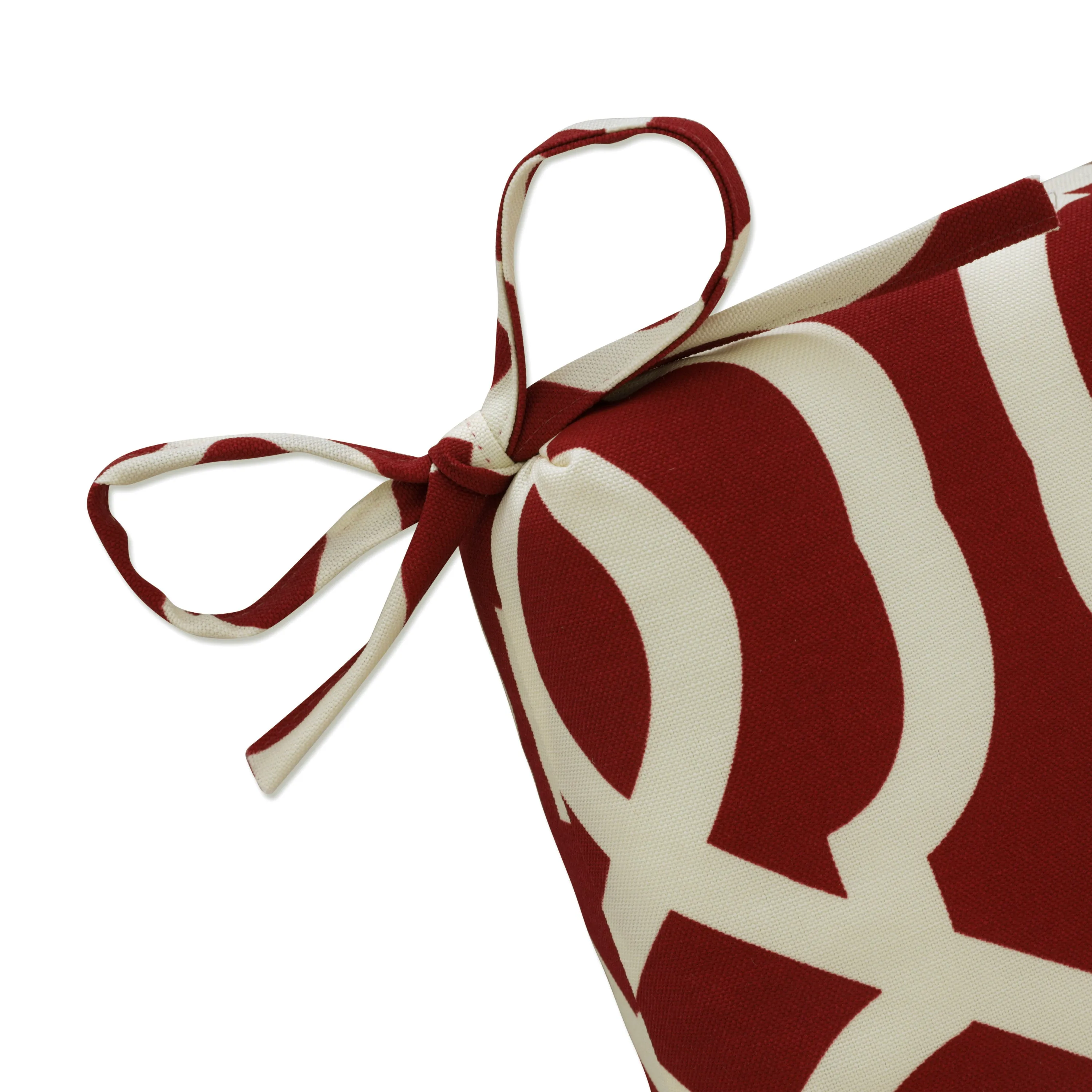 Outdoor/Indoor New Geo Red Chaise Lounge Cushion