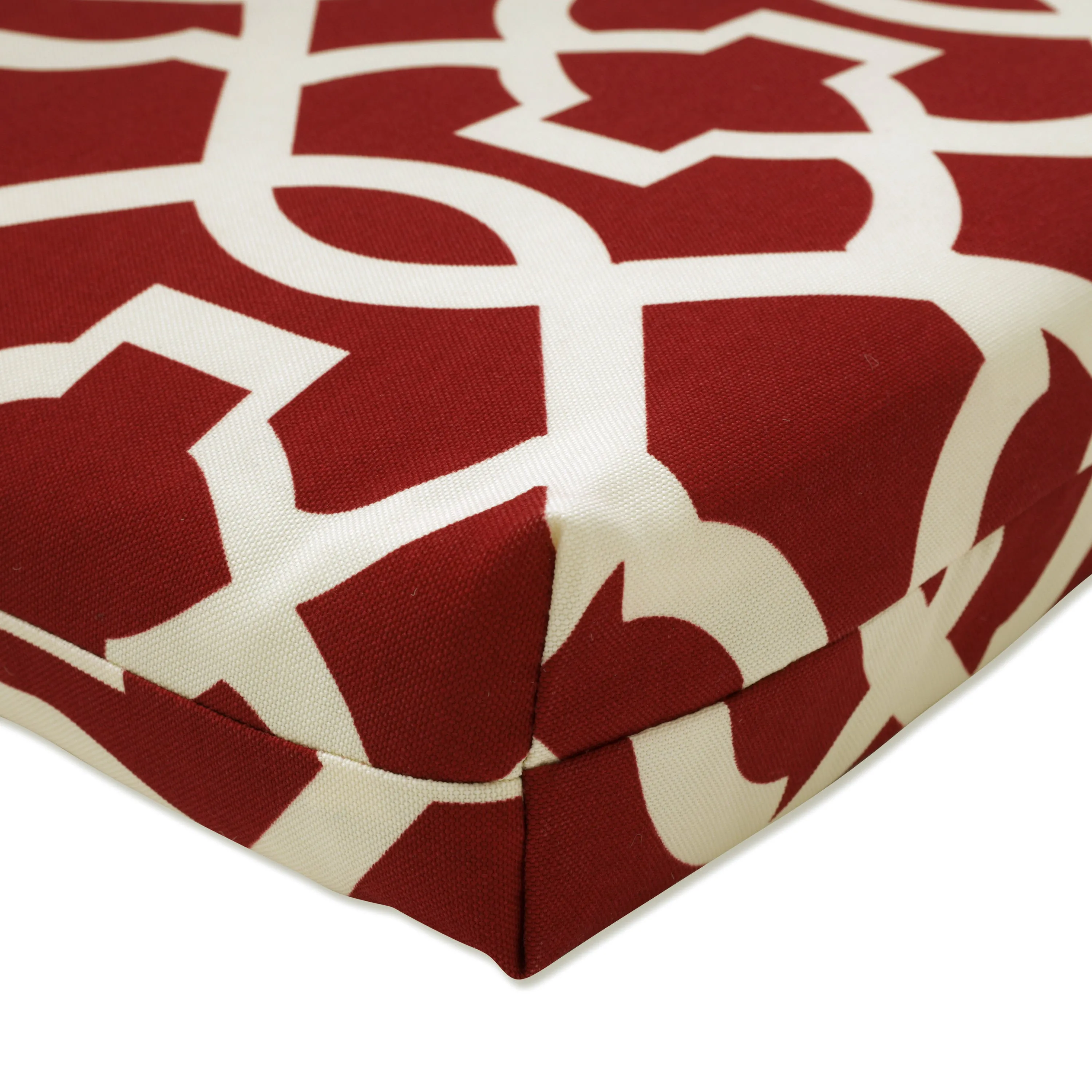 Outdoor/Indoor New Geo Red Chaise Lounge Cushion