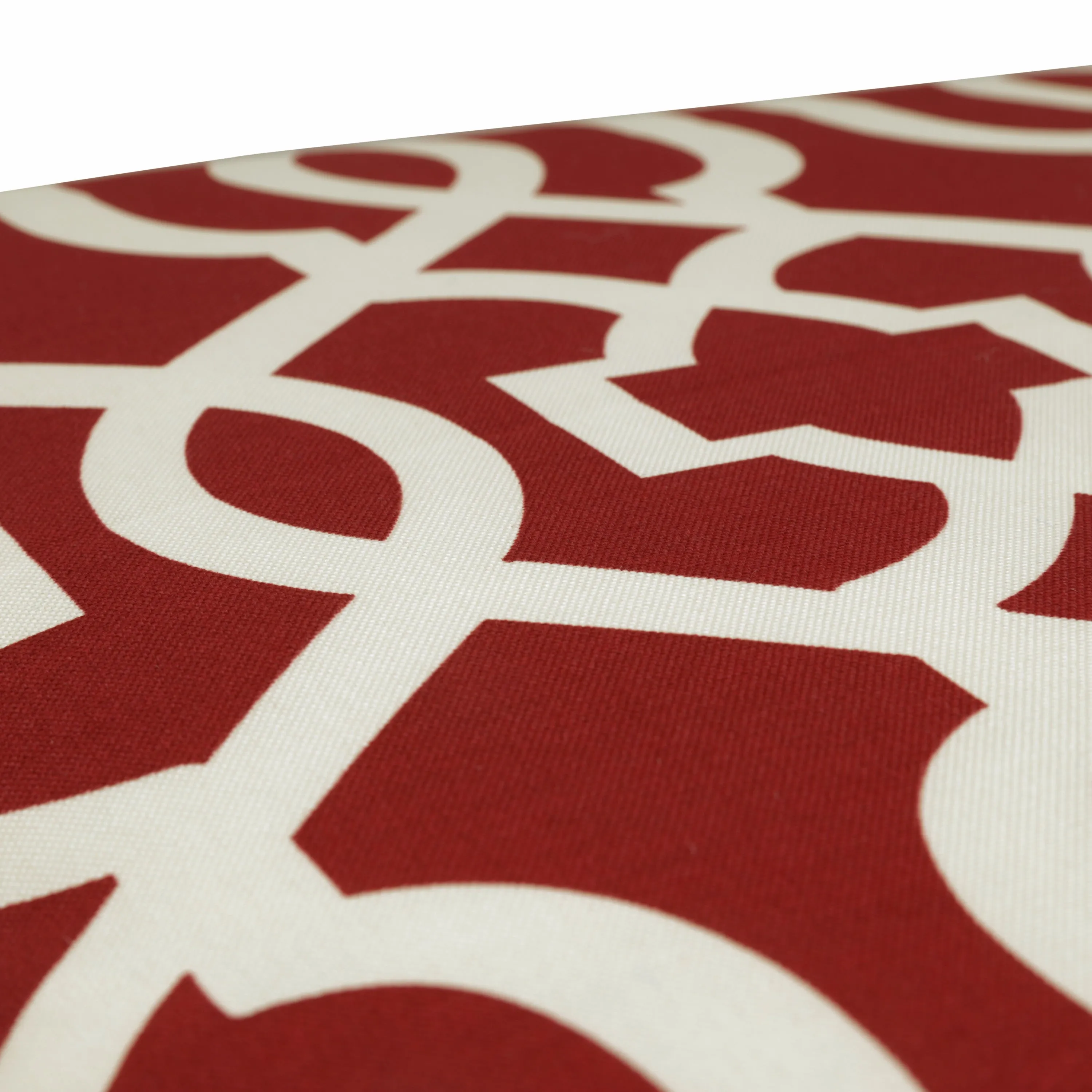 Outdoor/Indoor New Geo Red Chaise Lounge Cushion