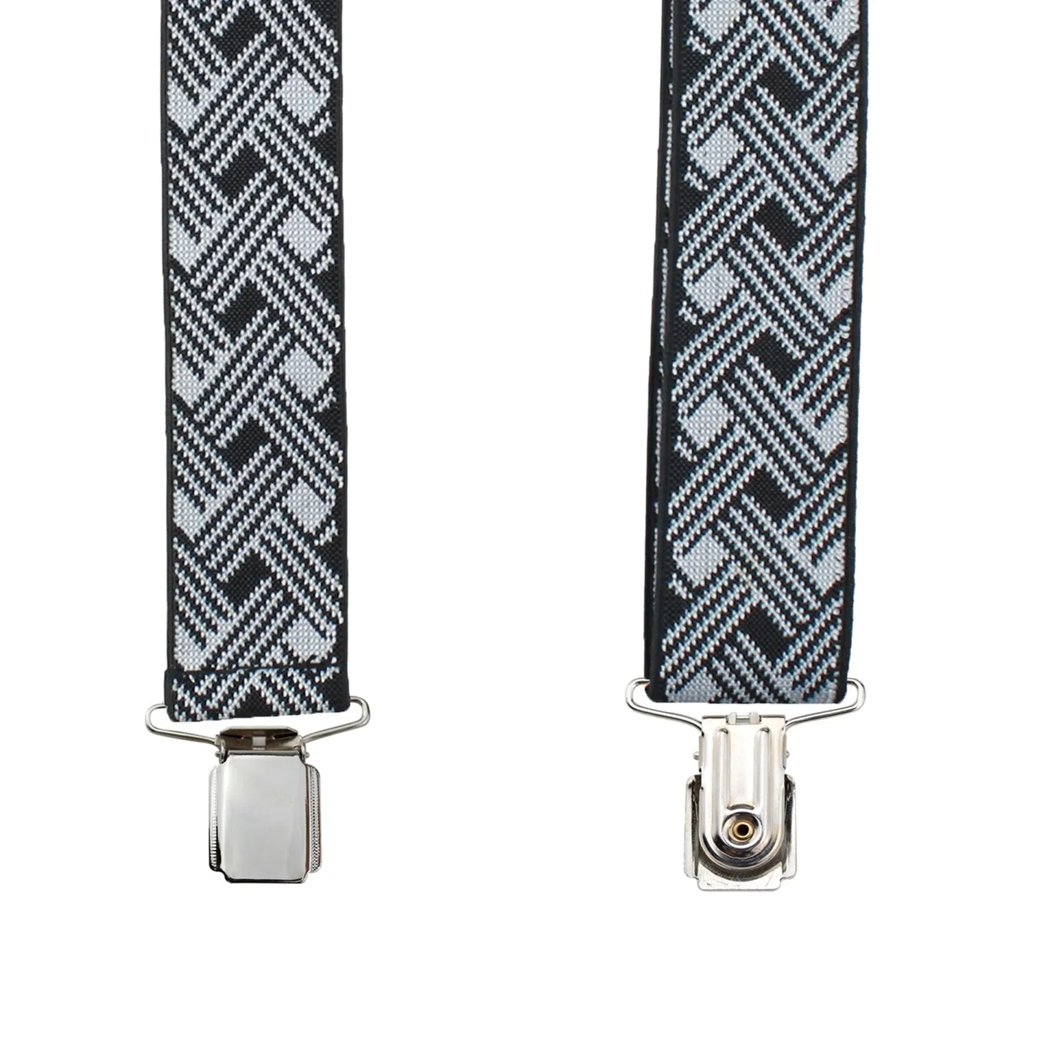 Peluche Abtract Mosaic Black Suspender for Men