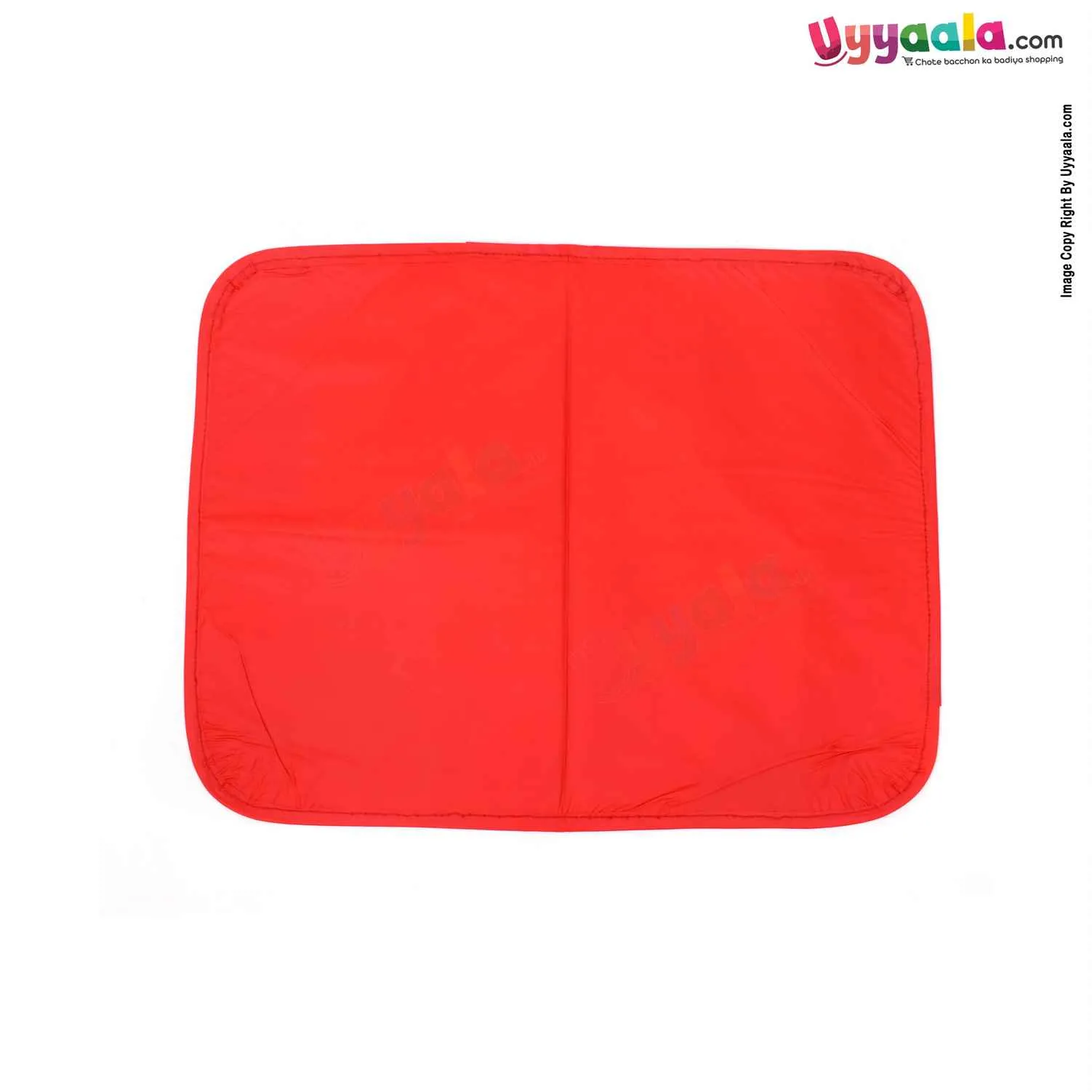 Plastic Sleeping Mats Water Proof Bed Protector for Babies with Teddy Bear Print Small - Red