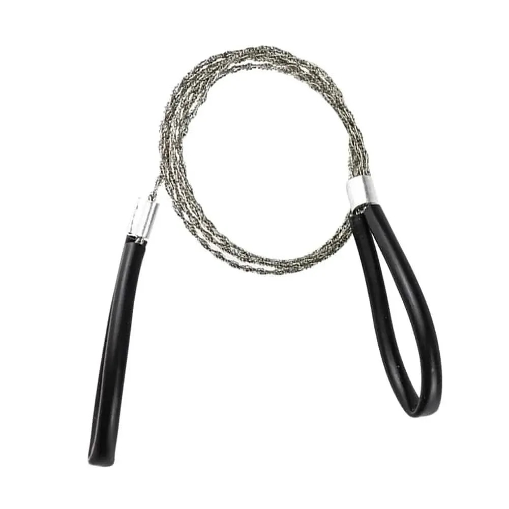 Portable Stainless Steel Wire Saw with Finger Handle Outdoor Camping Hiking Pocket Manual Cutting Chain Saws Survive Tool