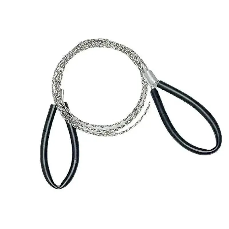 Portable Stainless Steel Wire Saw with Finger Handle Outdoor Camping Hiking Pocket Manual Cutting Chain Saws Survive Tool