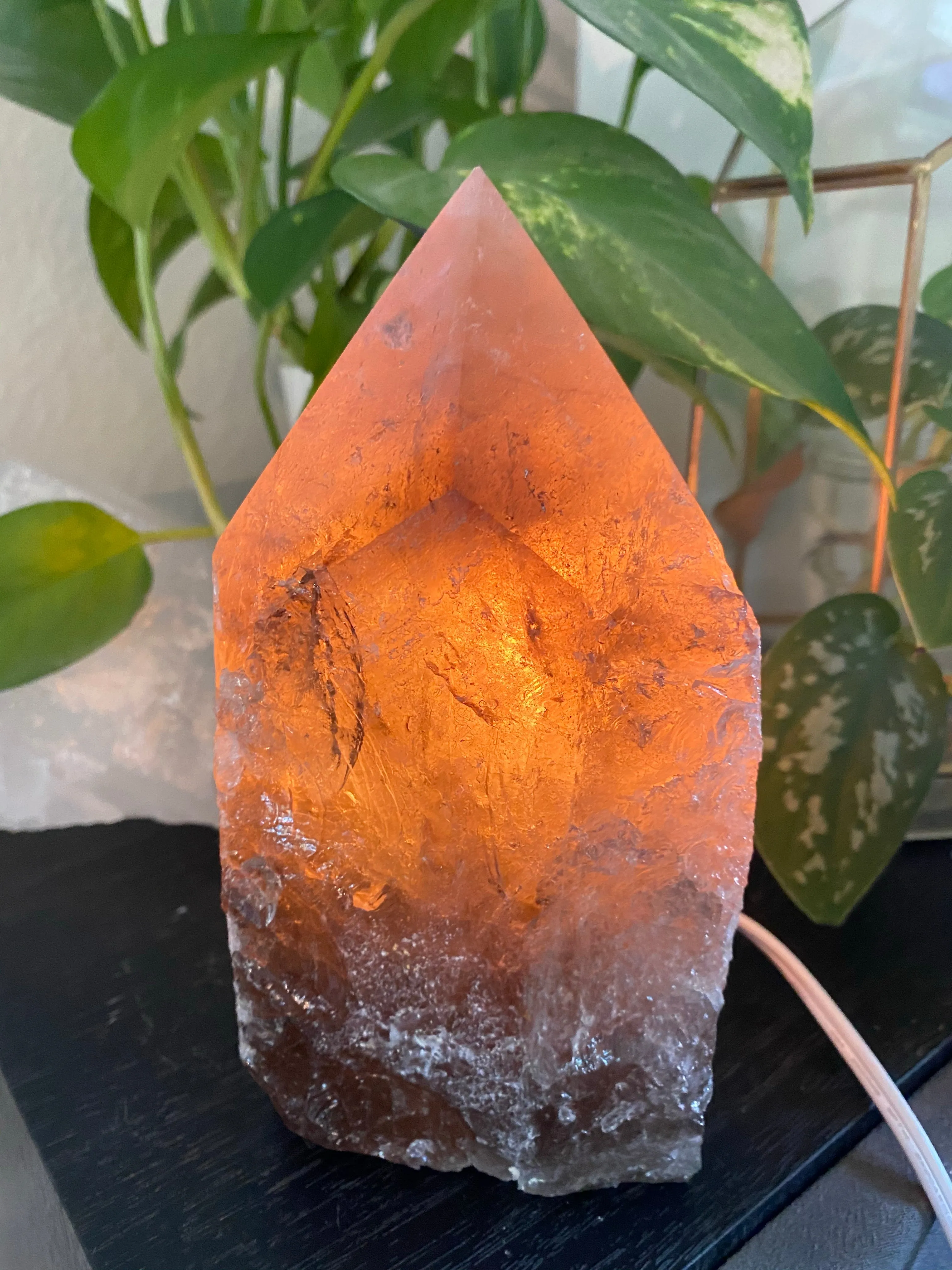 Smokey, Rose and Clear Quartz Lamps