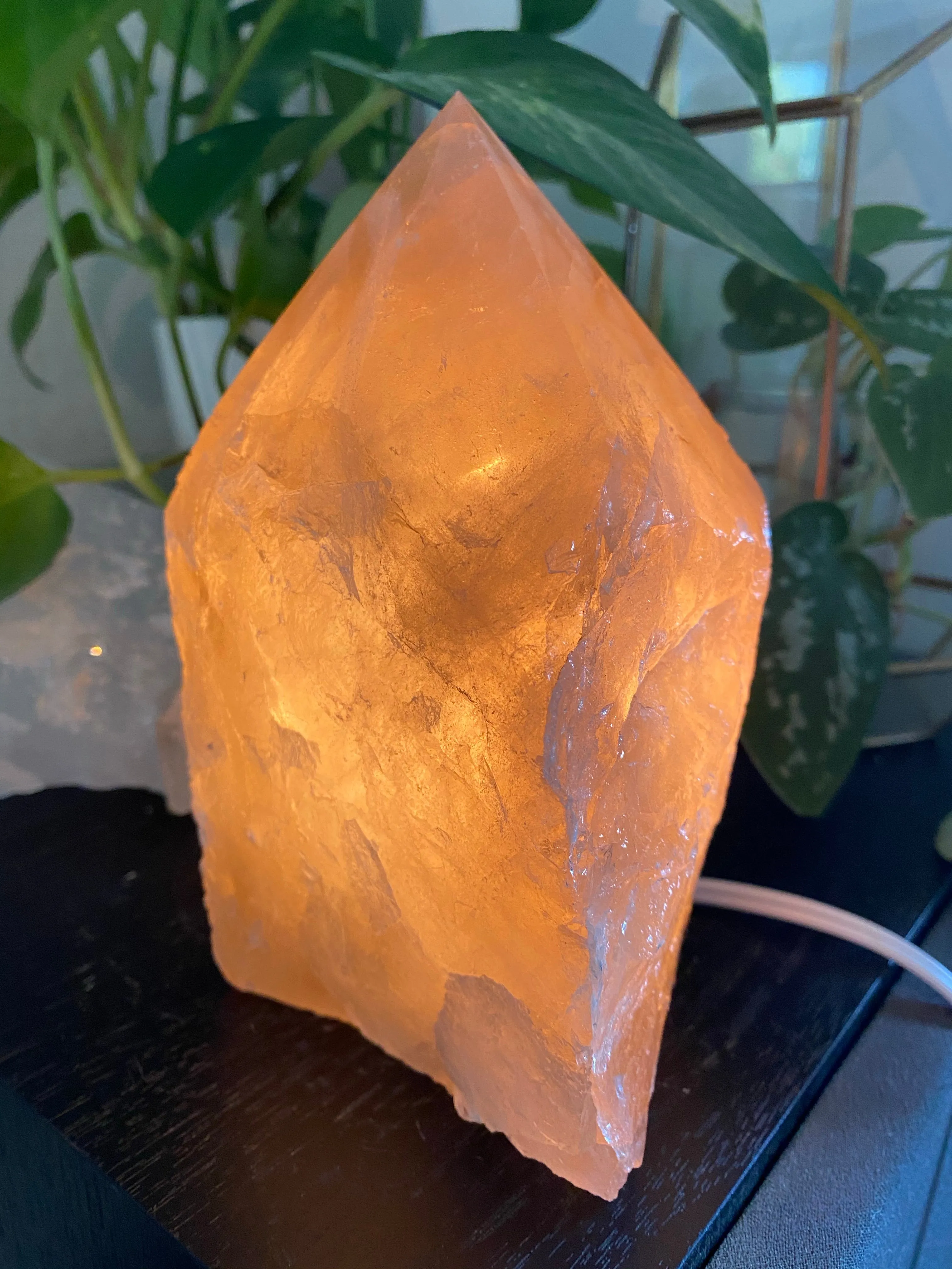 Smokey, Rose and Clear Quartz Lamps