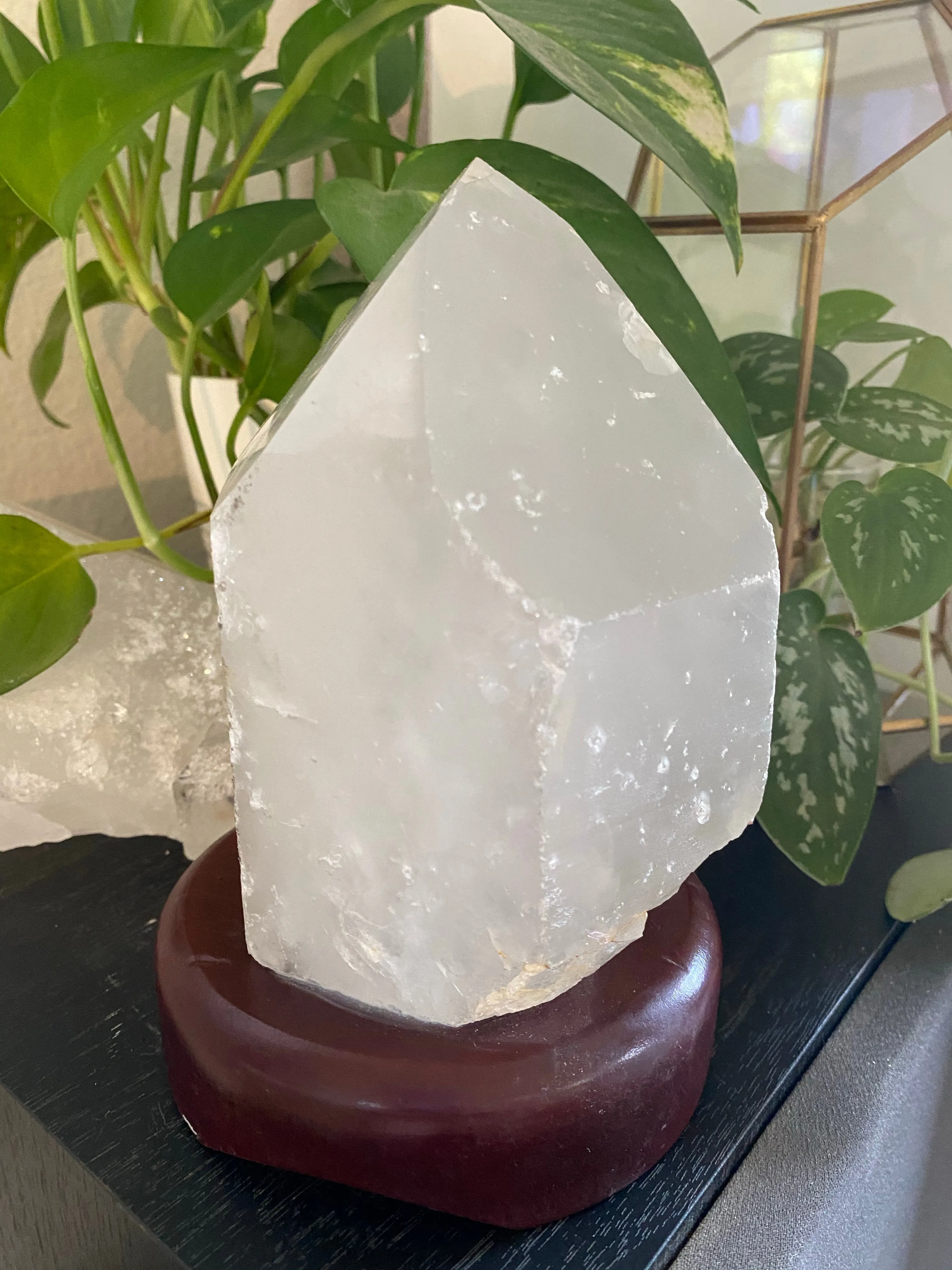 Smokey, Rose and Clear Quartz Lamps