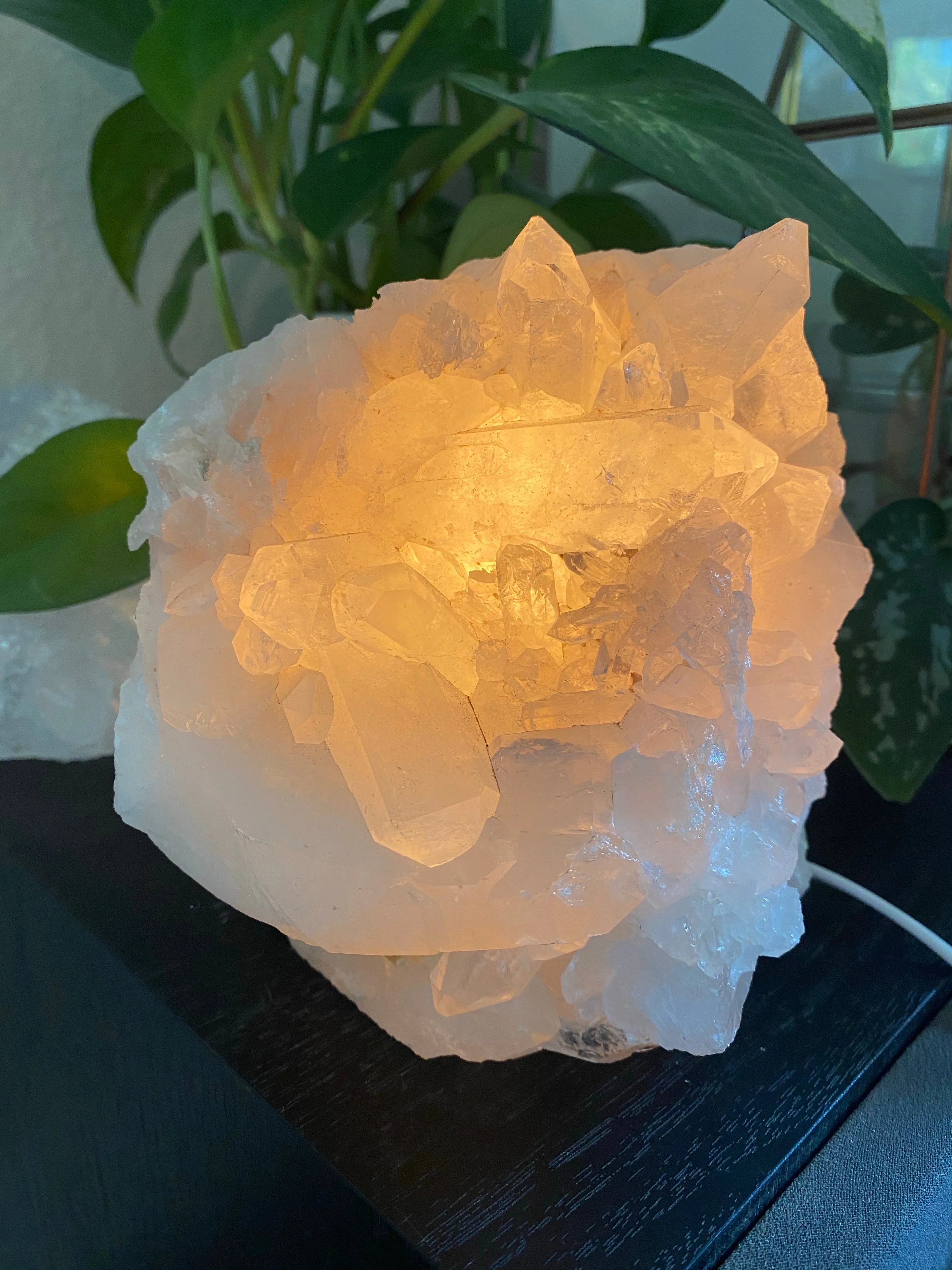 Smokey, Rose and Clear Quartz Lamps