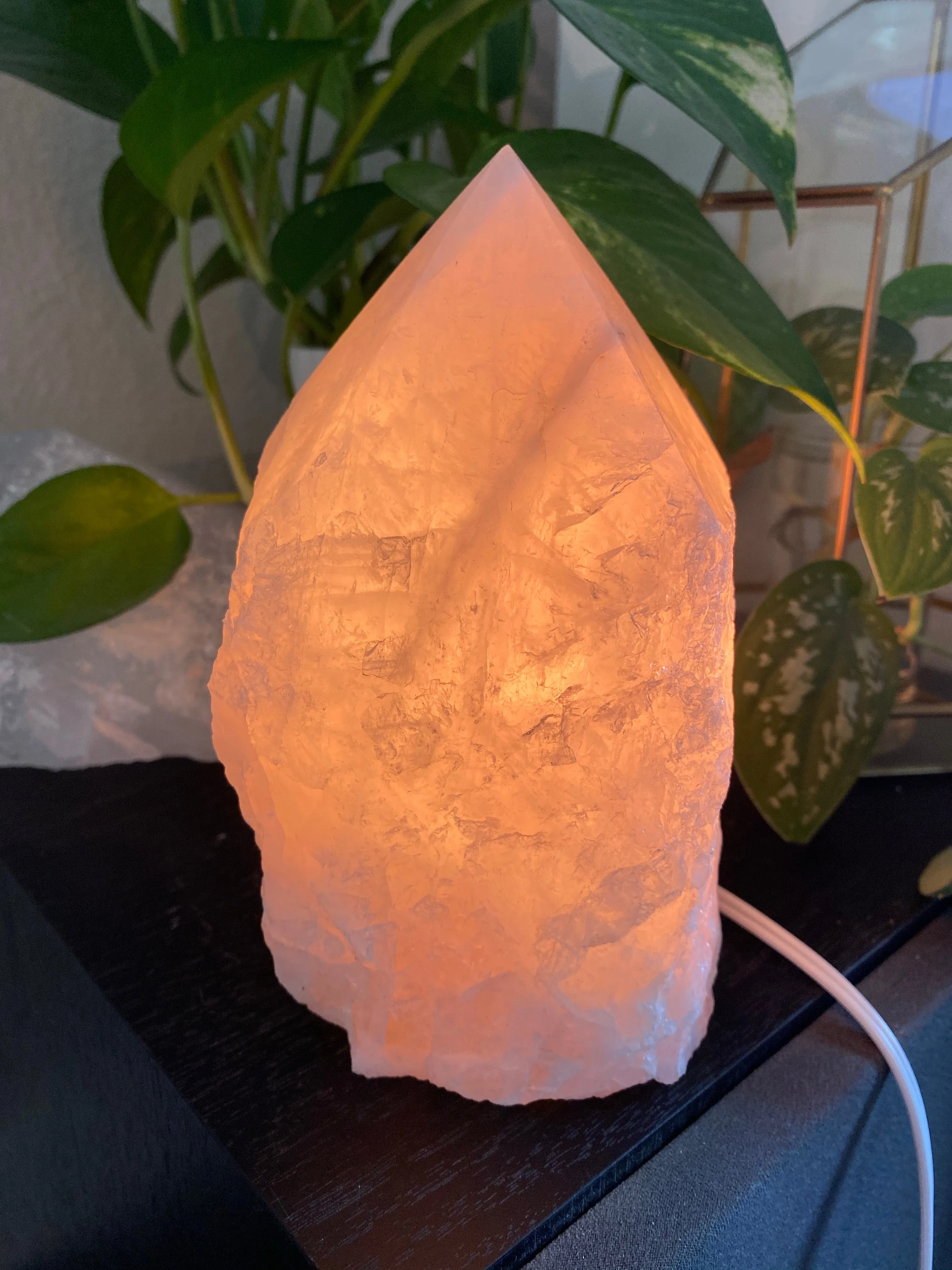 Smokey, Rose and Clear Quartz Lamps