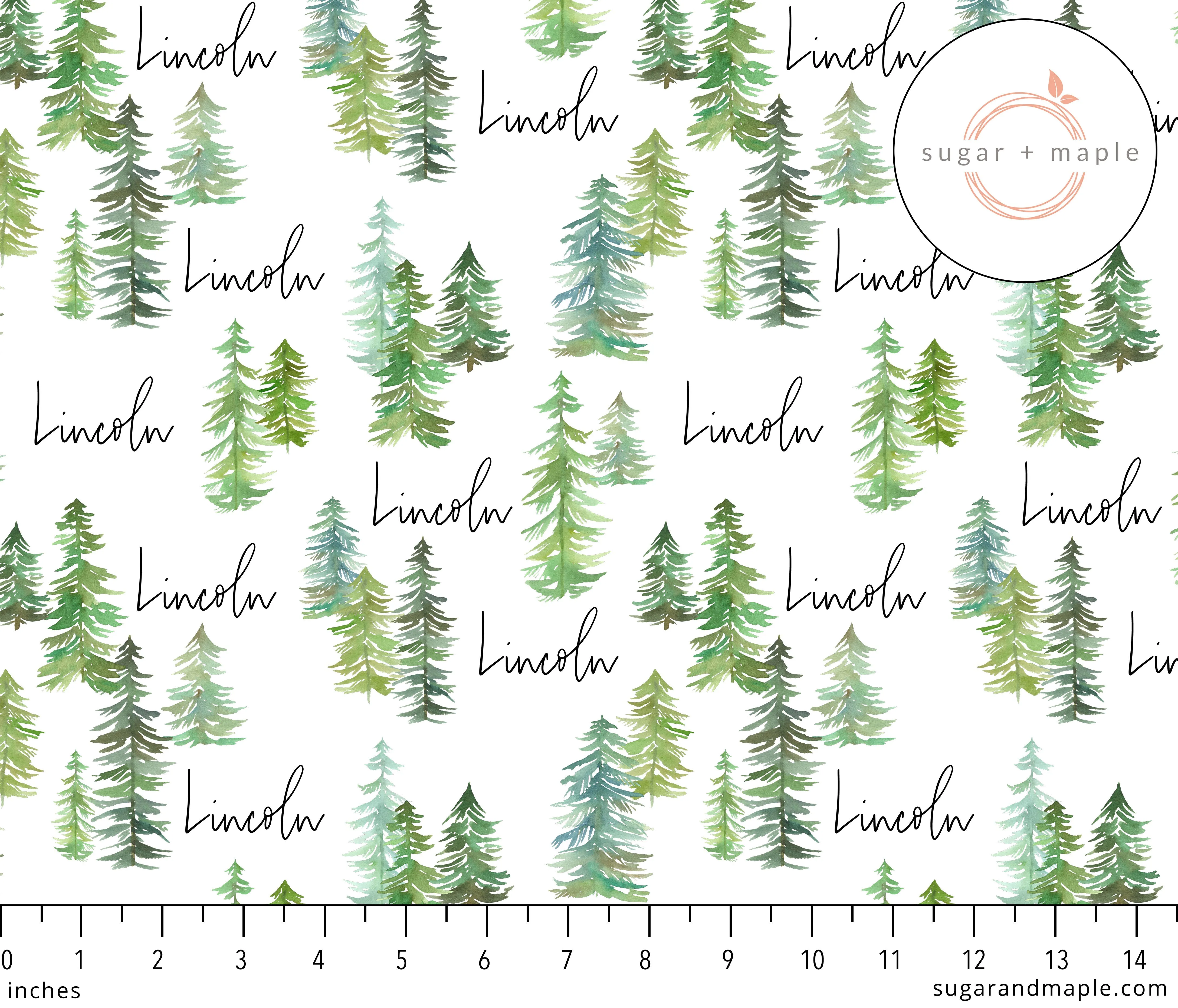 Sugar   Maple Personalized Stretchy Blanket | Pine Tree