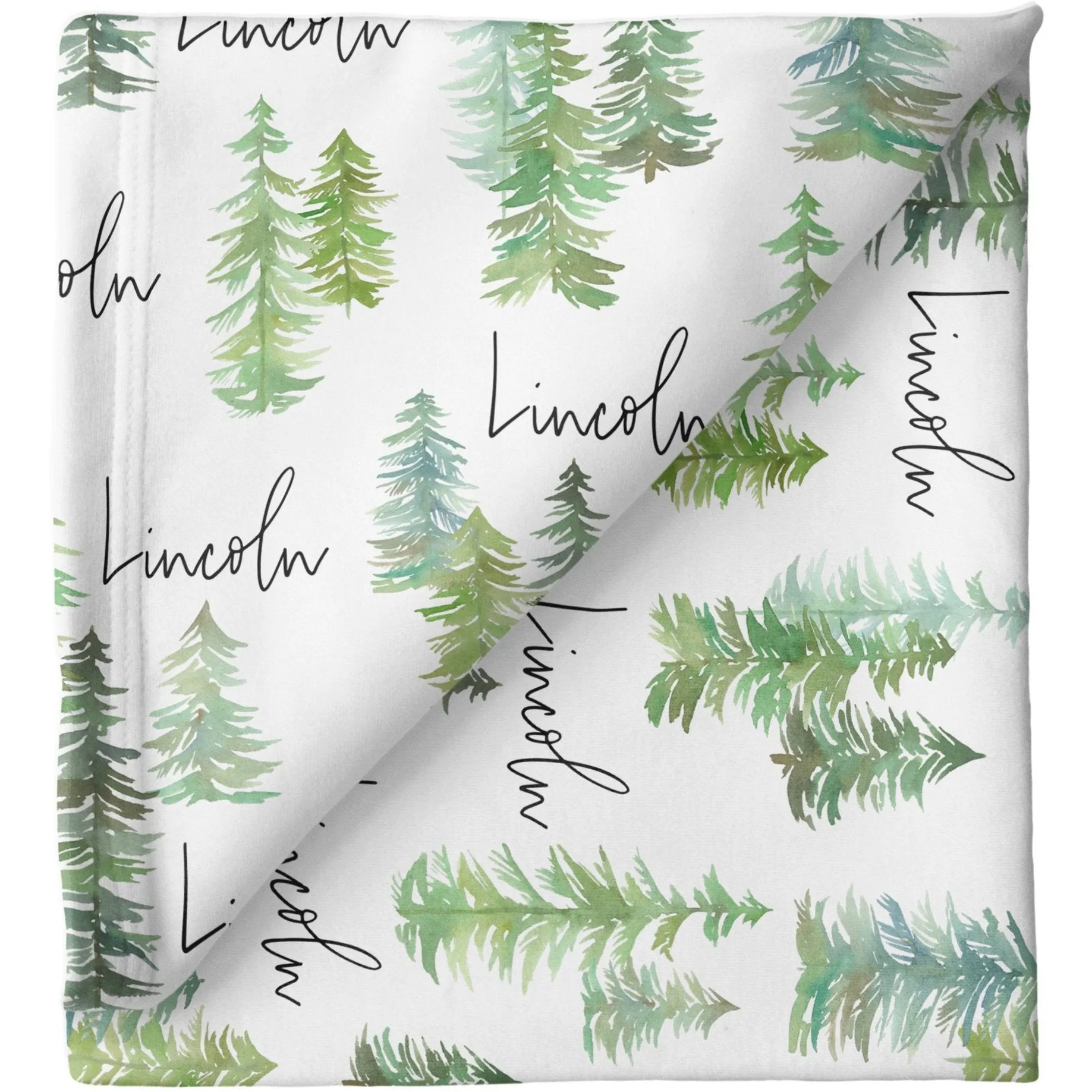 Sugar   Maple Personalized Stretchy Blanket | Pine Tree