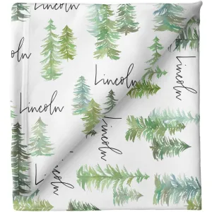 Sugar   Maple Personalized Stretchy Blanket | Pine Tree