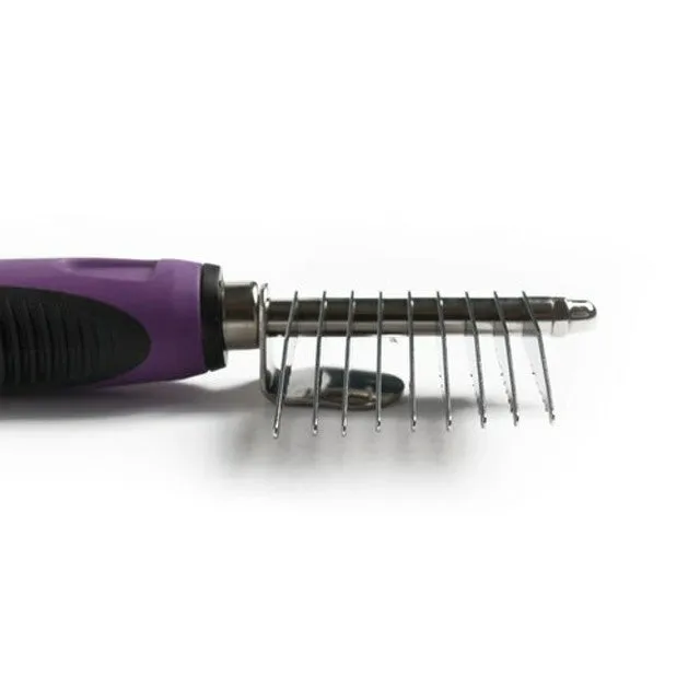 SureGrip Dematting Handled Comb w/ Thumb Rest 9 Blades