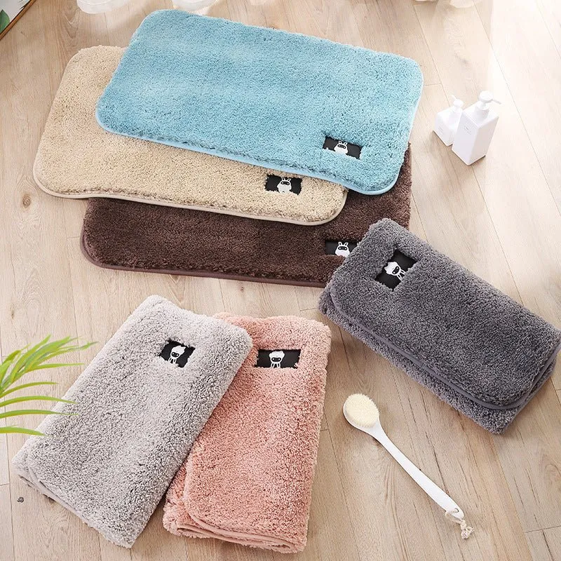 Thick Soft Comfortable Carpet Water Absorbing Bathroom Toilet Rugs Mats