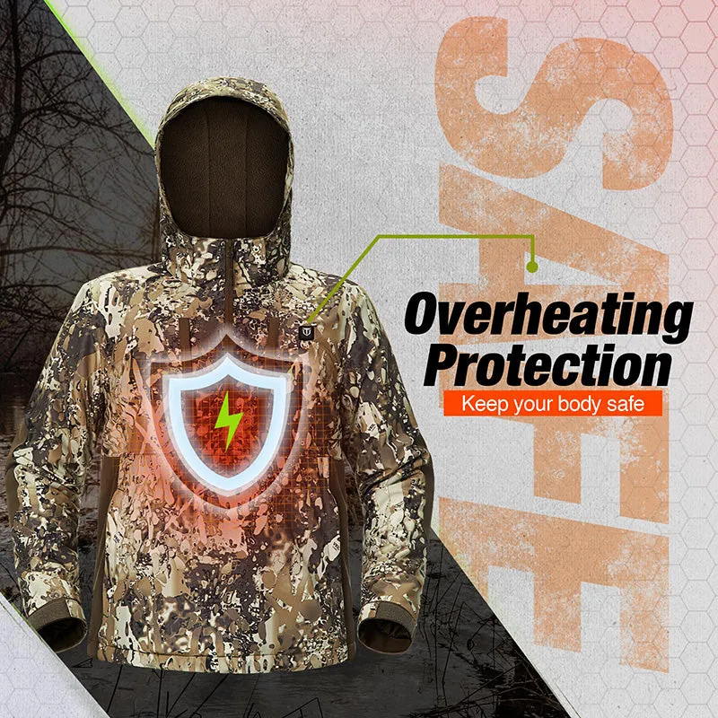 TIDEWE Men's Heated Duck Hunting Jacket