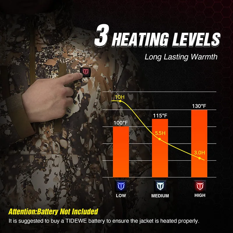 TIDEWE Men's Heated Duck Hunting Jacket
