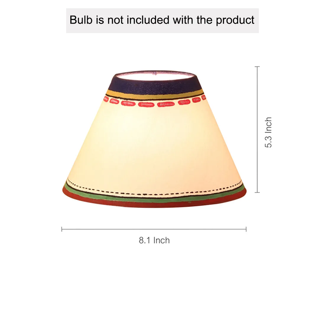 'Warli In Light' Handpainted Flat Matki Shaped Table Lamp In Terracotta